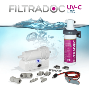 PROTECT + UVC-2-KH bis 8 Liter pro Minute. 12V / 24V Mit FILTRADOC M – Light Vorfiltereinheit