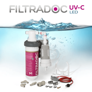 PROTECT + UVC-2-KHK bis 8 Liter pro Minute. 12V / 24V. Mit Filtradoc M – Light Vorfiltereinheit