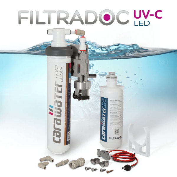 PROTECT + UVC-6-KHK bis 15 Liter pro Minute 12V / 24V. Mit Filtradoc L – Komplettpaket Vorfiltereinheit