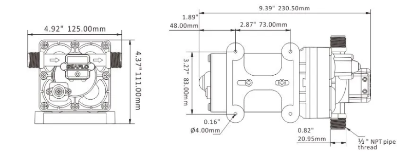 Carawater Druckpumpe 12 / 24 V – 15 LpM – 2,4 bar – Bild 2